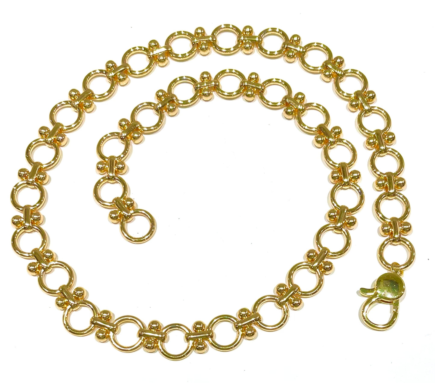 18k Gold-Filled Belcher-Inspired Round & Rod Link Chain Necklace (Individual Lengths)