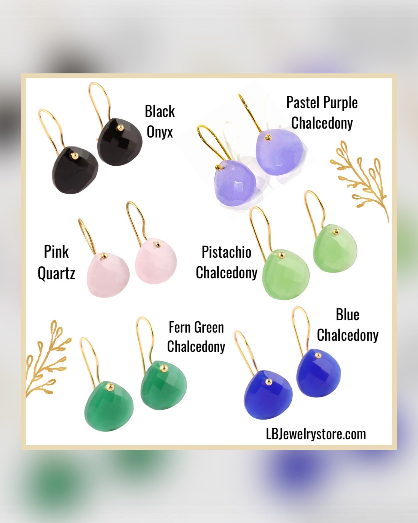 Light Purple Chalcedony Dangle Earrings