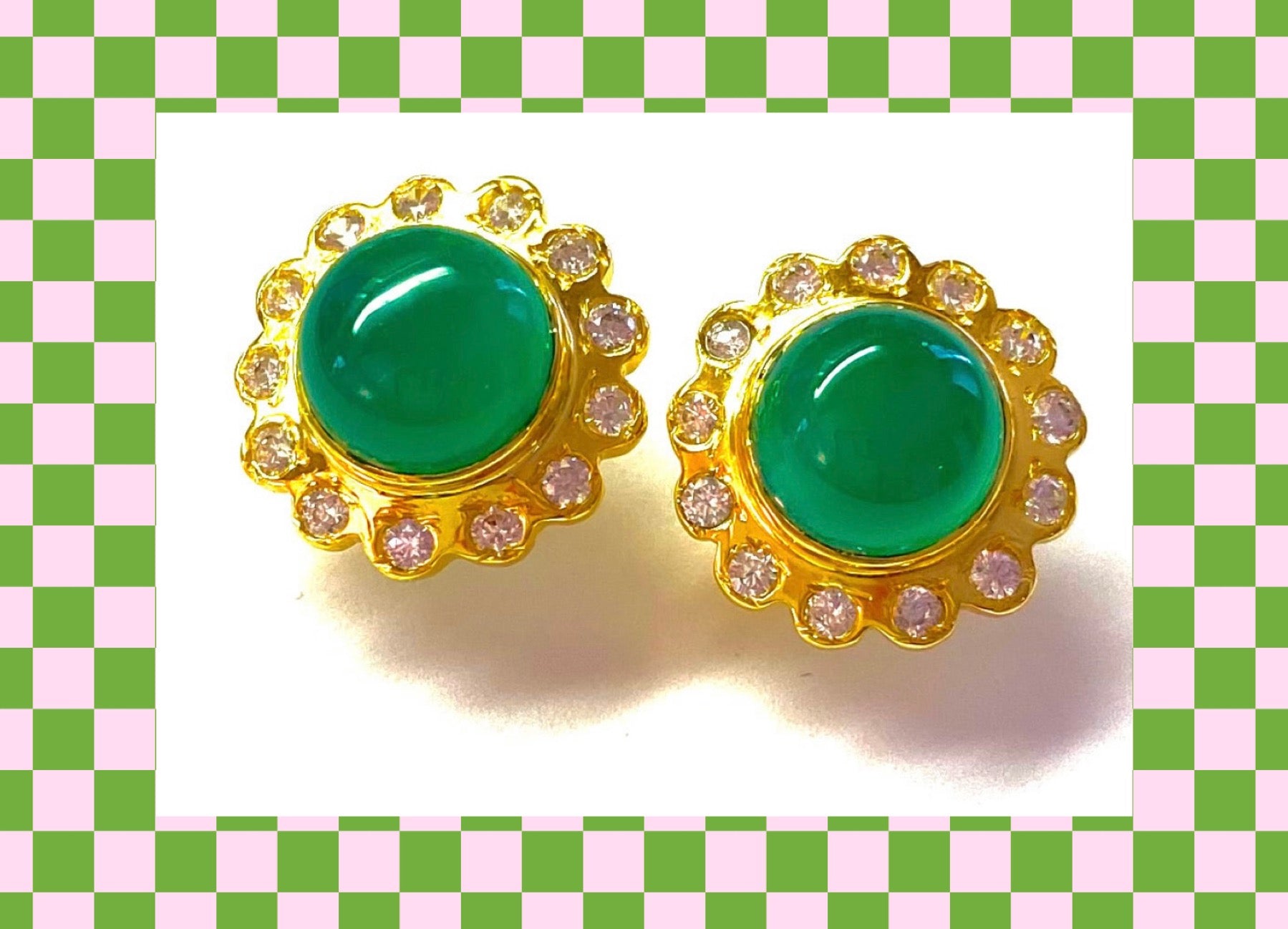 Spruce Up Your Look with Green Onyx Stud Earrings