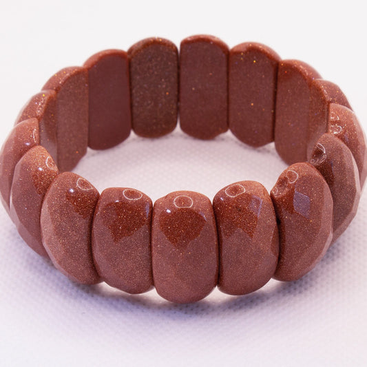 Golden Sandstone Gemstone Bangle Bracelet