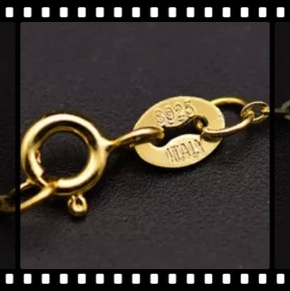 South Sea Pearl Gemstone Gold Chain Necklace 18