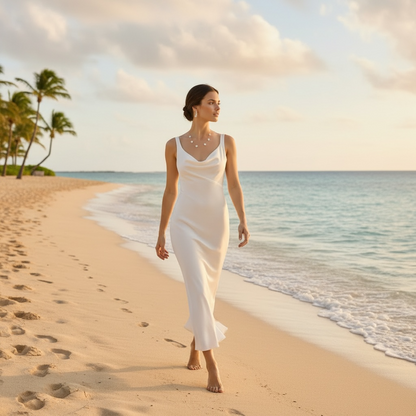 Montecito Coin Pearl Necklace & Hoop Earring Set - Coastal Luxury Jewelry