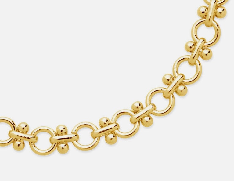 Sleek Interconnected Gold-Filled Link Chain Necklace 16”, 18”, 20”