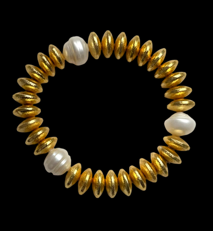 Gold Vermeil & Pearl Beaded Bracelet