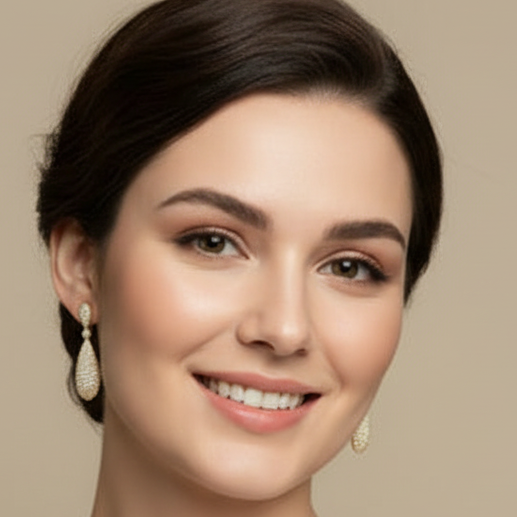 Lumière Pavé Teardrop Gold Drop Earrings