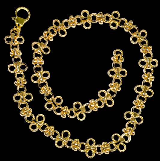 Elegant 18k Gold-Filled Clover Chain Statement Necklace 18”, 20”, 22”
