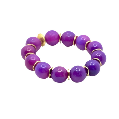 Royal Purple Sugilite Gemstone Statement Bracelet