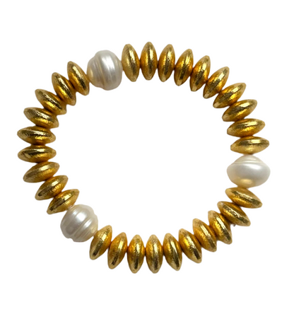 Gold Vermeil & Pearl Beaded Bracelet