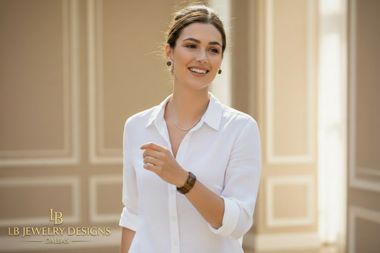 Golden Tiger’s Eye Gemstone Bracelet & Sterling Silver Stud Earrings Set