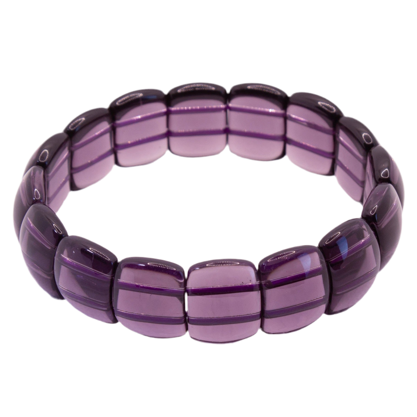 Purple Amethyst Translucent Gemstone Bracelet