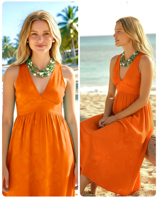 Rare Four-Strand Green Chrysoprase & Pearl Statement Necklace