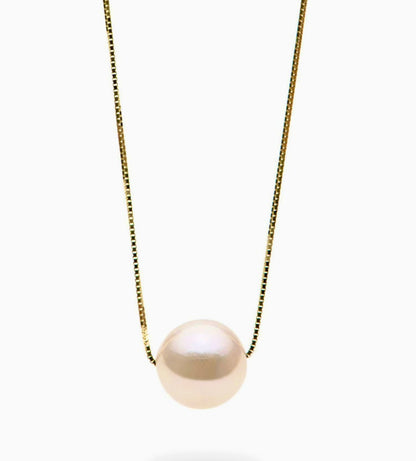 Floating Freshwater White Pearl 18k Gold-filled Chain Necklace 20"