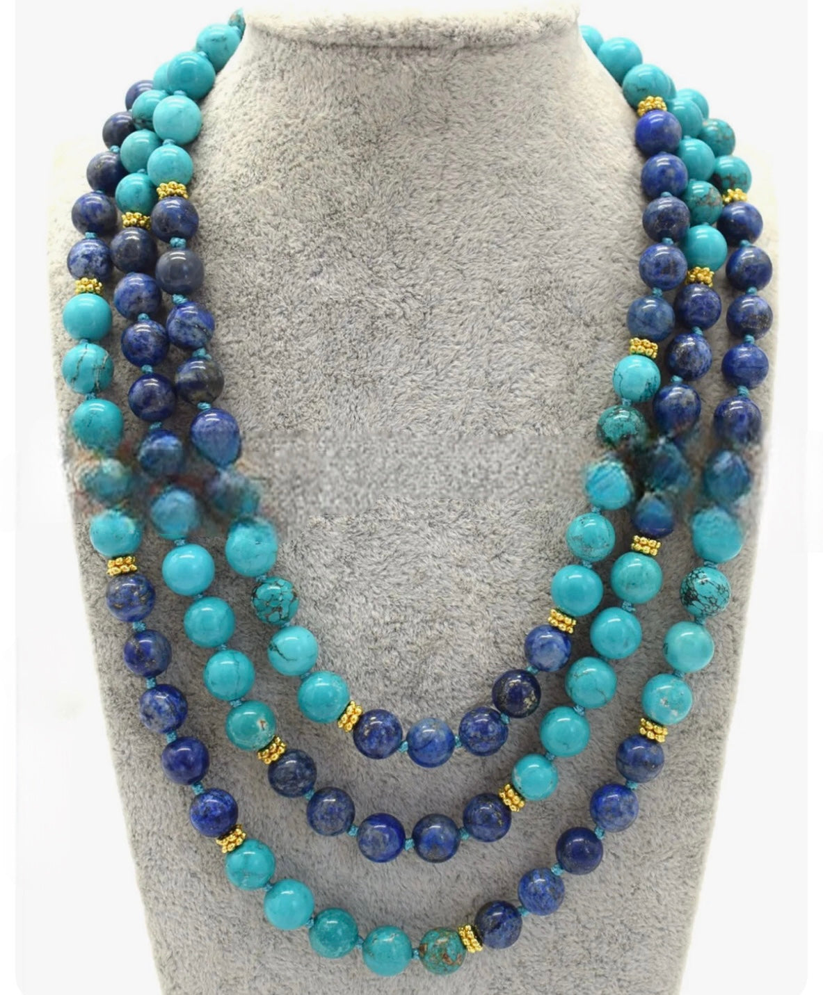 INCREDIBLE NECKLACE made from turquoise buy lapis