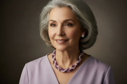 Amethyst, Rose Quartz & Citrine Statement Necklace