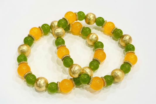 Jade and Onyx Gemstone Beaded Bracelet