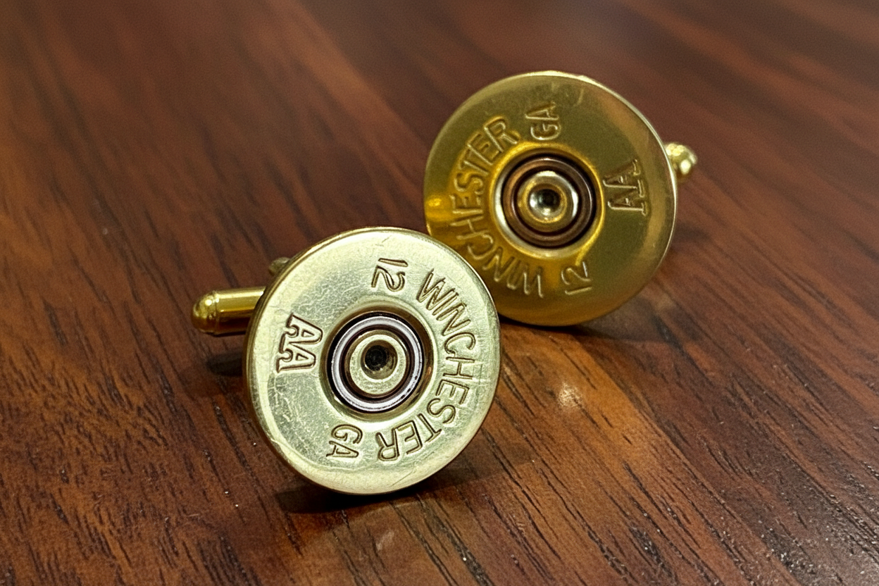 Winchester 12 Gauge Shotgun Bullet Men's Cufflinks