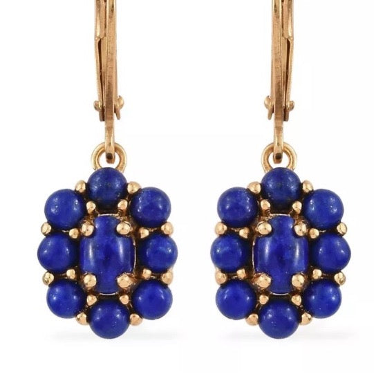 Timeless Lapis Lazuli Gemstone Earrings 1"