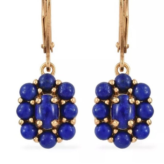 Timeless Lapis Lazuli Gemstone Earrings 1