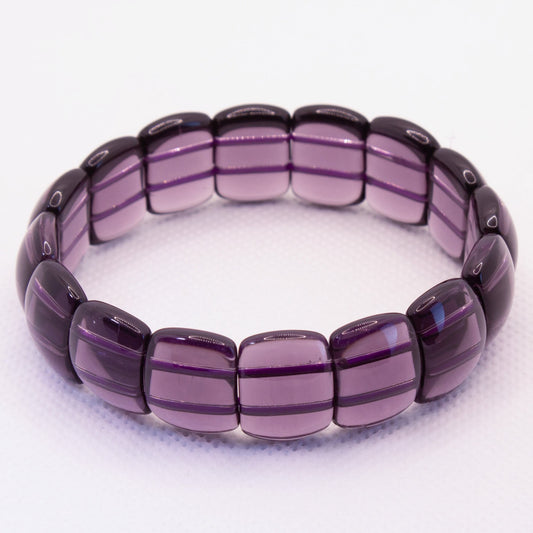 Purple Amethyst Translucent Gemstone Bracelet