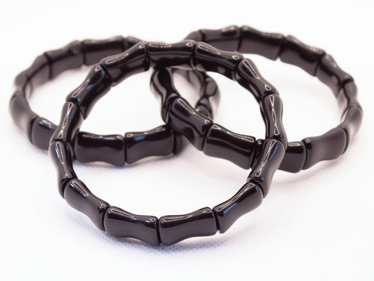 Black Onyx Gemstone Bangle Bracelet