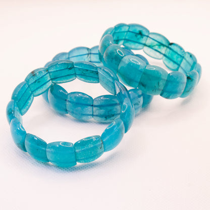 Sky Blue Druzy Geode Gemstone Bracelet
