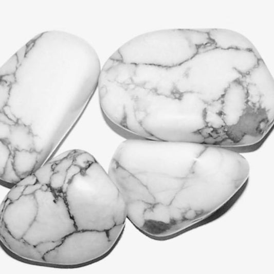 White Howlite Bamboo Style Gemstone Bracelet