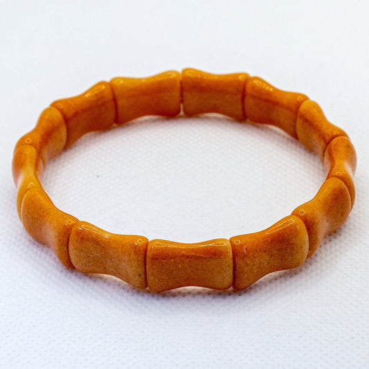 Orange Aventurine Gemstone Bangle Bracelet