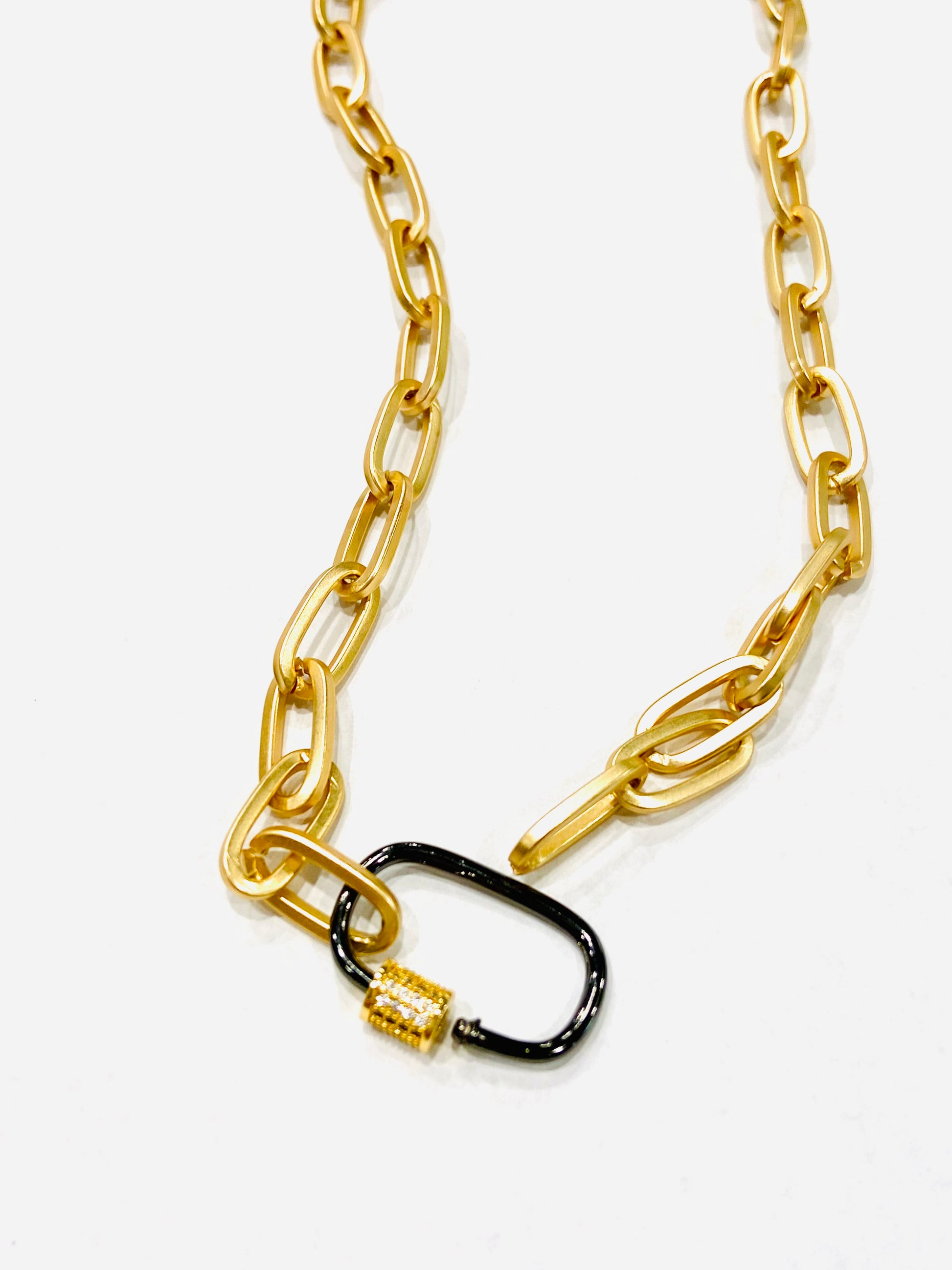  14k Yellow Gold Vermeil Oval Carabiner Lock Jewelry