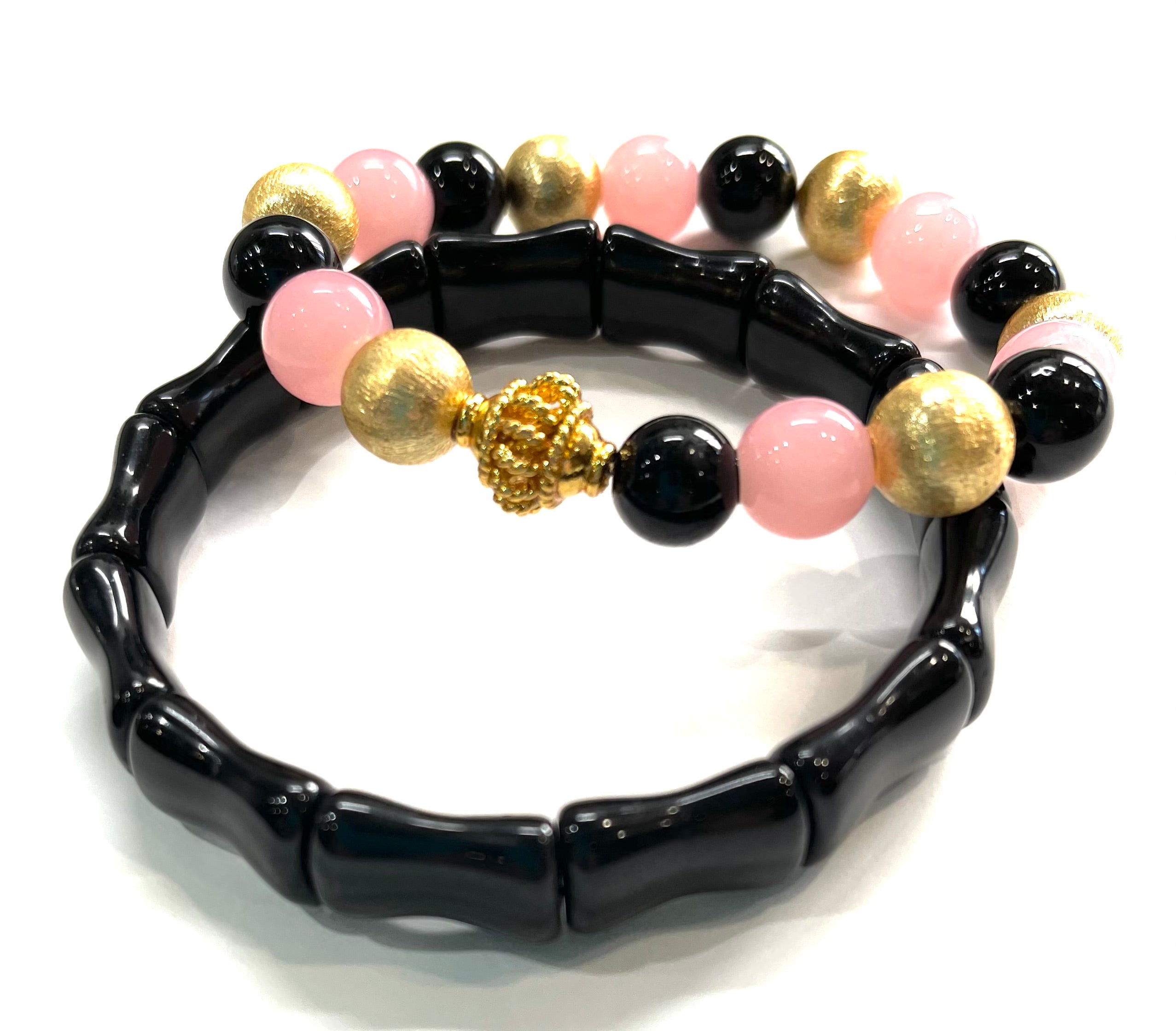 Neon Pink Crystal Bracelet, Electric Pink and Black, Black and Gold Rhinestone Jewelry, Leopard Fashion Jewelry, Black outlets Onyx, Metallic Gold