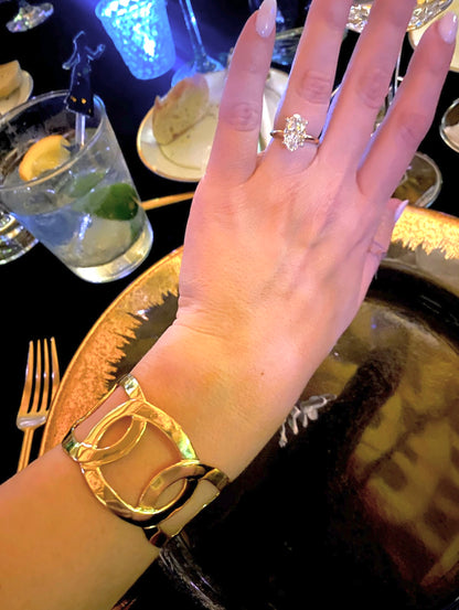 Lovely 18k Gold-Filled Adjustable Cuff Bracelet