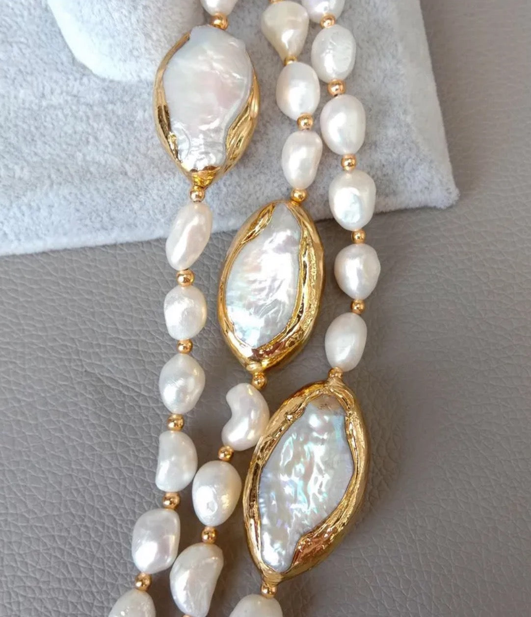 Triple strand Keshi Pearl and Amethyst Necklace N2363 – Nantucket Pearl  Company