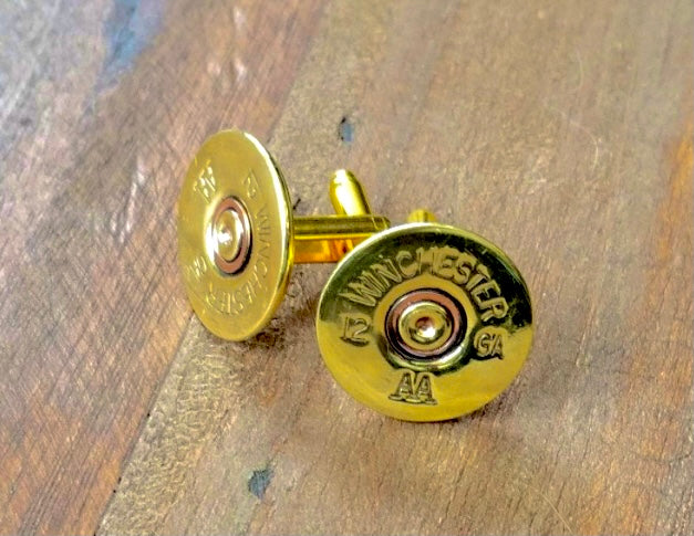 Winchester 12 Gauge Shotgun Bullet Men's Cufflinks