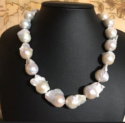 Captivating Natural Baroque South Sea Baroque Pearl Necklace 18”, 24”, 36”