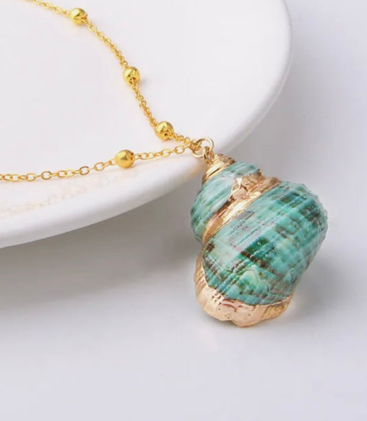 Summer Natural Sea Shell Pendant Necklace