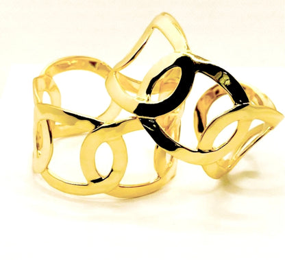 Lovely 18k Gold-Filled Adjustable Cuff Bracelet