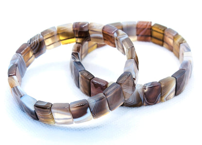 Botswana Agate Gemstone Bangle Bracelet