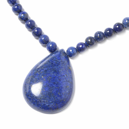 Lapis Lazuli Gemstone Pendant Necklace 18"